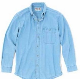 WranglerÂ® Rugged WearÂ® Men's Denim Basic Shirt